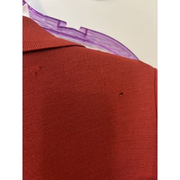 Vintage Cisanella 100% Wool Button Up Red Midi Dress - Picture 8 of 9